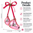 Pink Bra Glass Christmas Ornament
