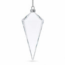 Diamond Clear Glass Christmas Ornament 3.6 Inches