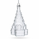Gifts by Christmas Tree Clear Glass Christmas Ornament.