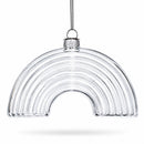 Rainbow Clear Glass Christmas Ornament