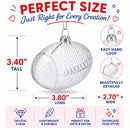 Football Clear Glass Christmas Ornament