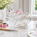 Bunny Clear Glass Christmas Ornament