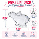 Bunny Clear Glass Christmas Ornament