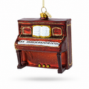 Vintage Upright Piano Glass Christmas Ornament