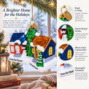 Neighborly Welcome House Glass Christmas Ornament