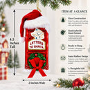 Red Santa Mailbox with Wreath Glass Christmas Ornament