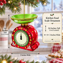 Kitchen Food Scale Glass Christmas Ornament