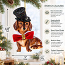 Basset Hound Glass Christmas Ornament