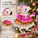 Mouse Toasting with Wine Glass Christmas Ornament