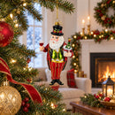 Sommelier Santa with Wine Glass Christmas Ornament