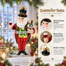 Sommelier Santa with Wine Glass Christmas Ornament