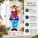 Bull Hoisting a Beer Glass Christmas Ornament
