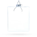 Flask Clear Glass Christmas Ornament