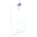 Flask Clear Glass Christmas Ornament