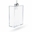 Flask Clear Glass Christmas Ornament