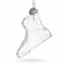 Running Shoe Clear Glass Christmas Ornament