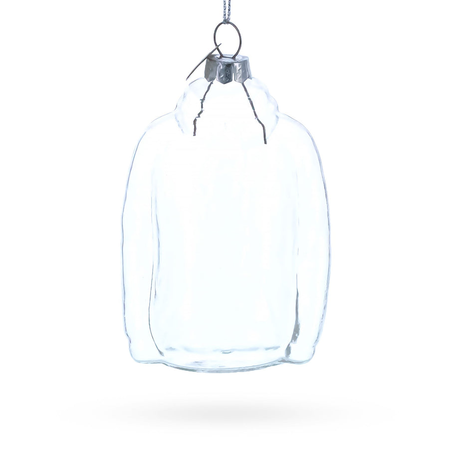 Hoodie Clear Glass Christmas Ornament