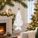 Enchanted Gnome Clear Glass Christmas Ornament