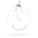 Flower-Shaped Clear Glass Christmas Ornament