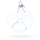 Flower-Shaped Clear Glass Christmas Ornament