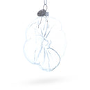 Flower-Shaped Clear Glass Christmas Ornament
