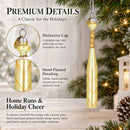 Classic Baseball Bat Glass Christmas Ornament