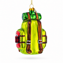 Globetrotter's Travel Backpack Glass Christmas Ornament