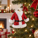 Santa’s Red Coat Glass Christmas Ornament