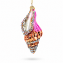 Conch Shell Glass Christmas Ornament