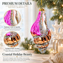 Conch Shell Glass Christmas Ornament