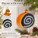 Chocolate Roll Cake Glass Christmas Ornament