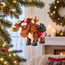 Moose with Twinkling Lights Glass Christmas Ornament