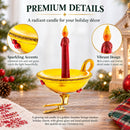 Gleaming Red Candle Glass Christmas Ornament