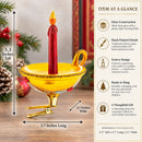 Gleaming Red Candle Glass Christmas Ornament