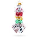 Lucky Casino Glass Christmas Ornament