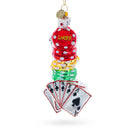 Lucky Casino Glass Christmas Ornament