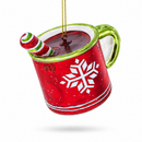Cup with Candy Cane Drink Glass Christmas Ornament