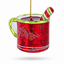Cup with Candy Cane Drink Glass Christmas Ornament