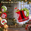 Cup with Candy Cane Drink Glass Christmas Ornament