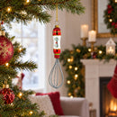 Culinary Whisk Glass Christmas Ornament