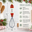 Culinary Whisk Glass Christmas Ornament