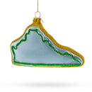 State of Virginia Symbols, USA Glass Christmas Ornament