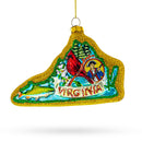 State of Virginia Symbols, USA Glass Christmas Ornament