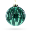 Vibrant Green Oblong Glass Christmas Ornament