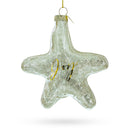 Golden Gleaming Star "Joy" Glass Christmas Ornament