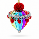 Vibrant Carnival Balloon Glass Christmas Ornament