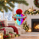 Vibrant Carnival Balloon Glass Christmas Ornament