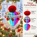 Vibrant Carnival Balloon Glass Christmas Ornament