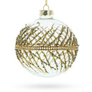 Golden Glitters on Clear Glass Ball Glass Christmas Ornament