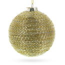 Beaded Gold Glass Ball -Glass Christmas Ornament